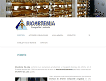 Tablet Screenshot of bioartemia.com